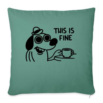 C’est très bien - Housse de coussin décorative 45 x 45 cm - vert sapin - Devant