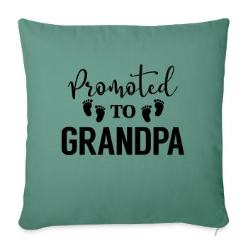 Promoted to GRANDPA - Housse de coussin décorative 45 x 45 cm - vert sapin - Devant
