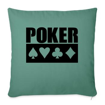 Poker - Sofakissenbezug 45 x 45 cm - Tanngrün - Vorne