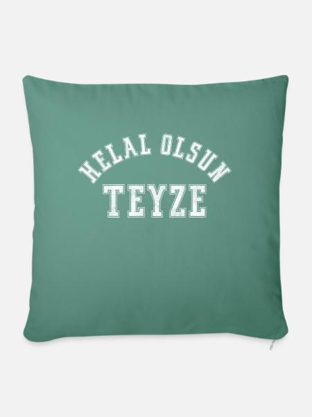 Helal Olsun Teyze - Sofakissenbezug 45 x 45 cm - Tanngrün