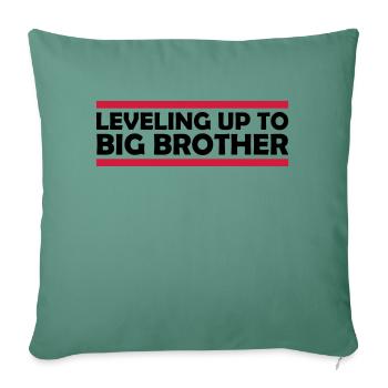 Monter de niveau grand frère - Housse de coussin décorative 45 x 45 cm - vert sapin - Devant