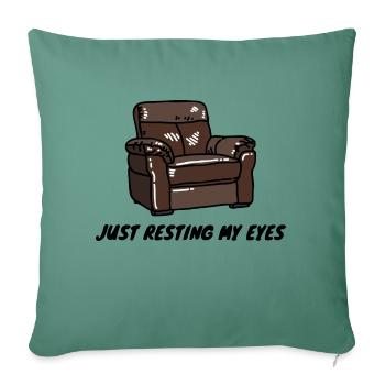 Juste reposer mes yeux - Housse de coussin décorative 45 x 45 cm - vert sapin - Devant