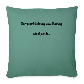 budha chill out blague garçons panda trash panda manga - Housse de coussin décorative 45 x 45 cm - vert sapin - Devant