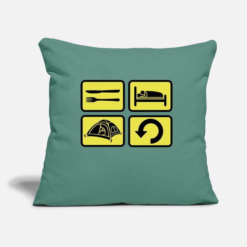Repeat wilderness camping daily Sofa pillowcase 17,3'' x 17,3'' (45 x 45 cm)