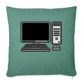 Computer Keyboard Mouse Screen - Sofa pillowcase 17,3'' x 17,3'' (45 x 45 cm) - cypress green - Front