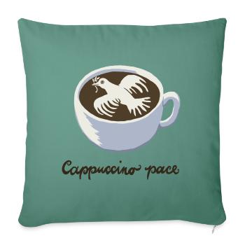 Cappuccino pace - Sofakissenbezug 45 x 45 cm - Tanngrün - Vorne
