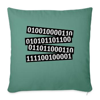 Binär Code Programm Sprache - Sofakissenbezug 45 x 45 cm - Tanngrün - Vorne