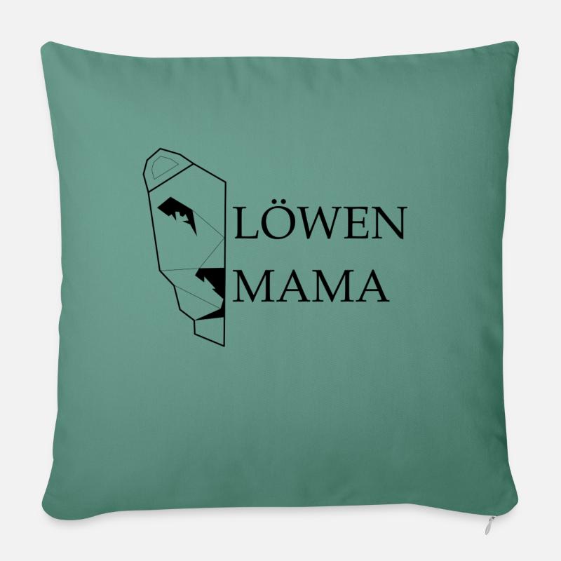 Löwen Mama - Sofakissenbezug 45 x 45 cm - Tanngrün