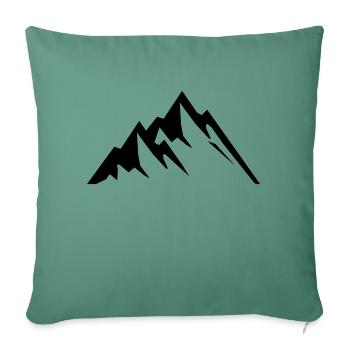 Montagnes - Housse de coussin décorative 45 x 45 cm - vert sapin - Devant