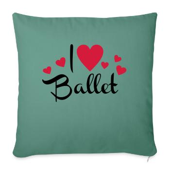 Ballet - Sofa pillowcase 17,3'' x 17,3'' (45 x 45 cm) - cypress green - Front