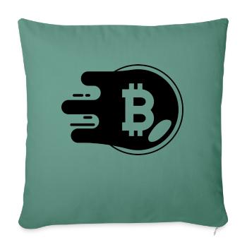 Crypto Bitcoin Trading - Housse de coussin décorative 45 x 45 cm - vert sapin - Devant