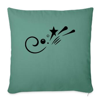 Flourishes Shooting Star - Sofa pillowcase 17,3'' x 17,3'' (45 x 45 cm) - cypress green - Front