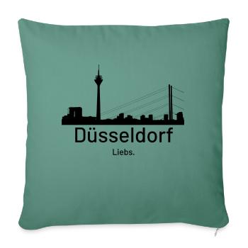 Düsseldorf. Liebs. - Sofakissenbezug 45 x 45 cm - Tanngrün - Vorne