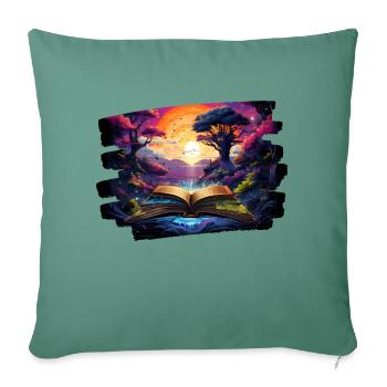 Light of Imagination - Sofa pillowcase 17,3'' x 17,3'' (45 x 45 cm) - cypress green - Front