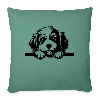 Havanais - Housse de coussin décorative 45 x 45 cm - vert sapin - Devant