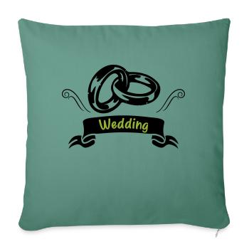 Wedding Rings Ring Wedding - Sofa pillowcase 17,3'' x 17,3'' (45 x 45 cm) - cypress green - Front