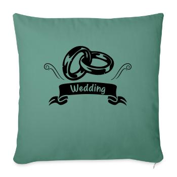 Wedding Rings Ring Wedding - Sofa pillowcase 17,3'' x 17,3'' (45 x 45 cm) - cypress green - Front