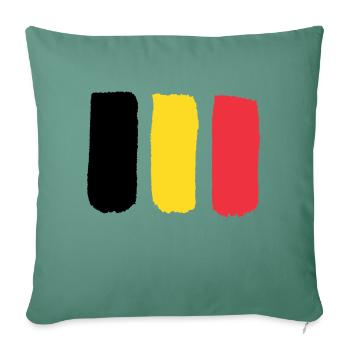 Belgium / Belgian flag - Sofa pillowcase 17,3'' x 17,3'' (45 x 45 cm) - cypress green - Front