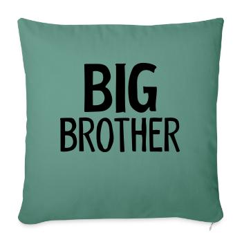 grand frère - Housse de coussin décorative 45 x 45 cm - vert sapin - Devant