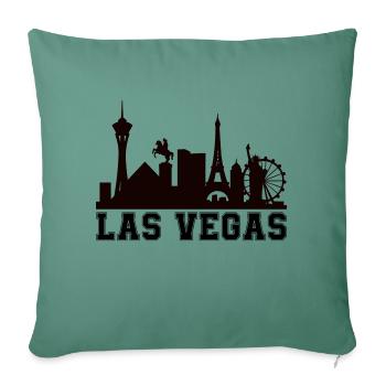 Vegas Skyline - Sofa pillowcase 17,3'' x 17,3'' (45 x 45 cm) - cypress green - Front
