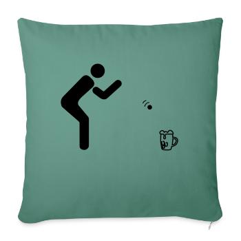 Beerpong #1 - Sofakissenbezug 45 x 45 cm - Tanngrün - Vorne