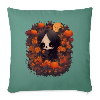 Spooky Girl Halloween - Sofa pillowcase 17,3'' x 17,3'' (45 x 45 cm) - cypress green - Front