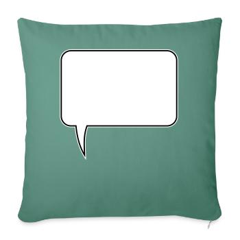 Conception rectangulaire de bulle de dialogue - Housse de coussin décorative 45 x 45 cm - vert sapin - Devant