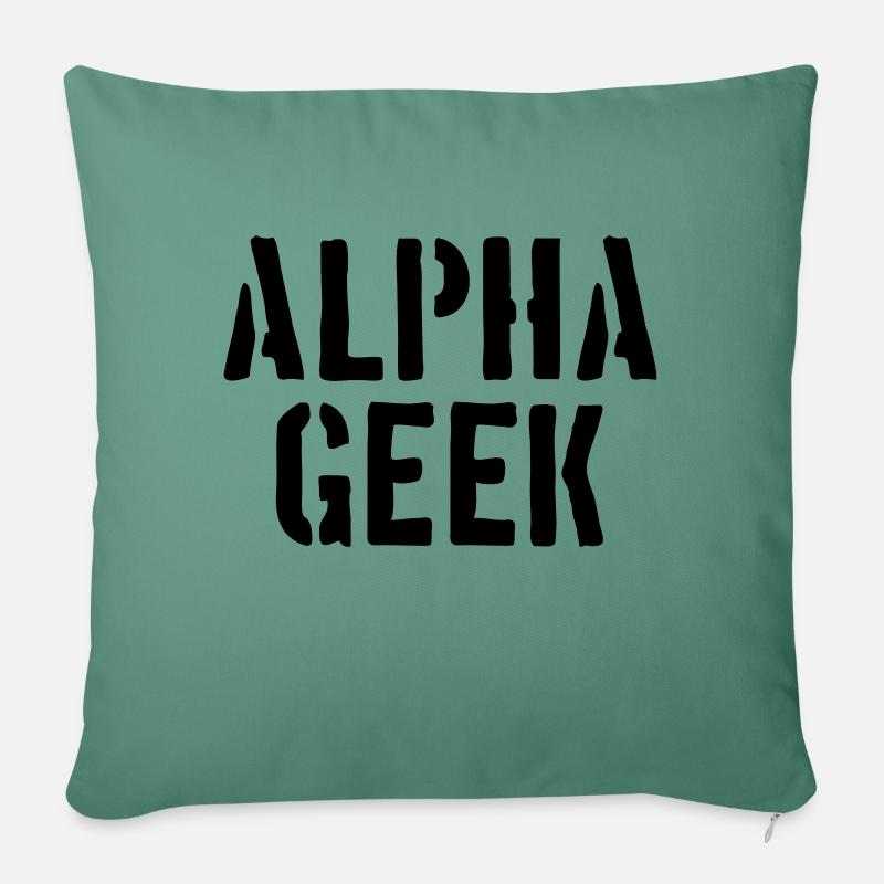 Alpha Geek - Sofakissenbezug 45 x 45 cm - Tanngrün