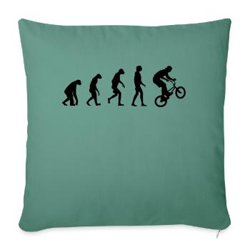 Evolution of BMX - Sofa pillowcase 17,3'' x 17,3'' (45 x 45 cm) - cypress green - Front