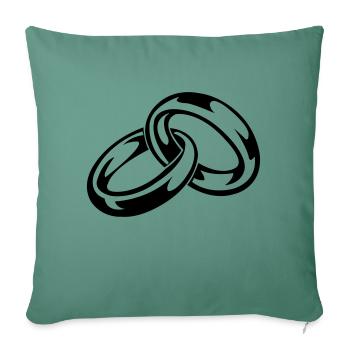eheringe_01 - Housse de coussin décorative 45 x 45 cm - vert sapin - Devant