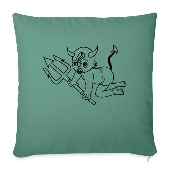 evil devil demon hell devil satan crawling pacifie - Sofa pillowcase 17,3'' x 17,3'' (45 x 45 cm) - cypress green - Front