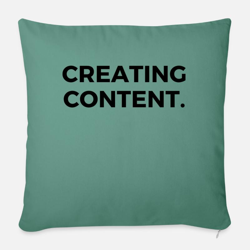 Creating Content. - Housse de coussin décorative 45 x 45 cm - vert sapin