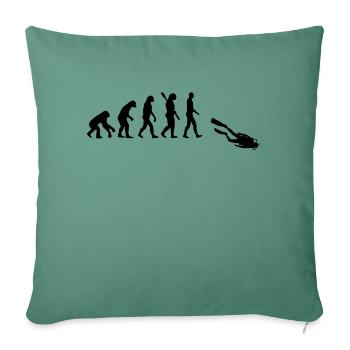 Diving Dive plonger - Housse de coussin décorative 45 x 45 cm - vert sapin - Devant