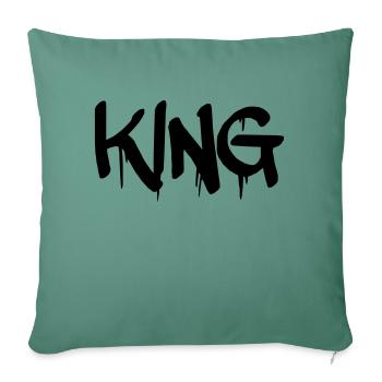 King - Housse de coussin décorative 45 x 45 cm - vert sapin - Devant