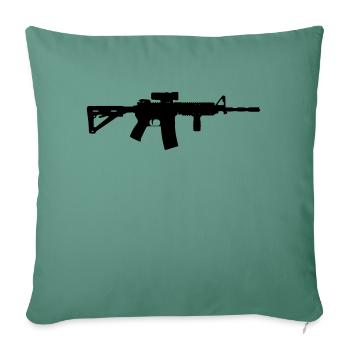 ar15 rifle m4 tactical - Sofa pillowcase 17,3'' x 17,3'' (45 x 45 cm) - cypress green - Front