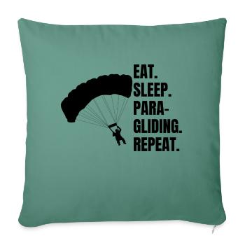 Paragleiter Gleitschirmfliegen Parapente - Housse de coussin décorative 45 x 45 cm - vert sapin - Devant