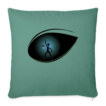 Alien fever - Sofa pillowcase 17,3'' x 17,3'' (45 x 45 cm) - cypress green - Front