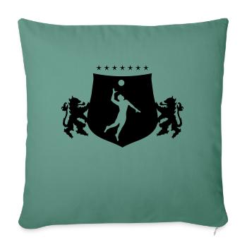 Handball crest - Sofa pillowcase 17,3'' x 17,3'' (45 x 45 cm) - cypress green - Front