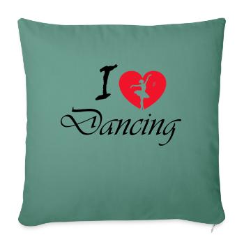 Dancing Dance Music - Sofa pillowcase 17,3'' x 17,3'' (45 x 45 cm) - cypress green - Front