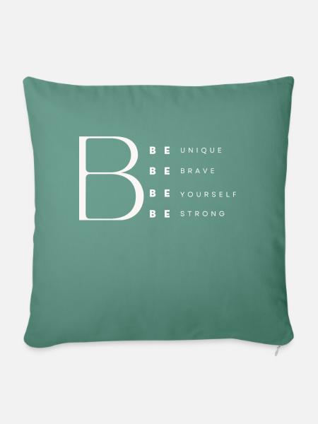 Motivational Quotes - Sofakissenbezug 45 x 45 cm - Tanngrün