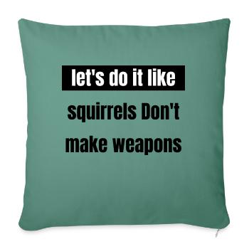 Signe de paix fierté symbole de paix Hippie Anti guerre - Housse de coussin décorative 45 x 45 cm - vert sapin - Devant