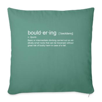 bouldering - Sofa pillowcase 17,3'' x 17,3'' (45 x 45 cm) - cypress green - Front