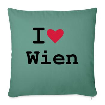 Wien - Sofakissenbezug 45 x 45 cm - Tanngrün - Vorne