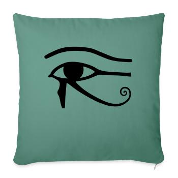 HorusAuge Horus egypt retro vintage symbol - Sofakissenbezug 45 x 45 cm - Tanngrün - Vorne