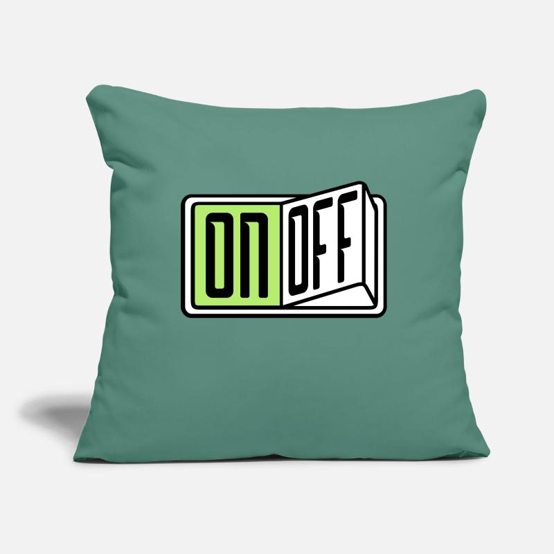 on off switch button button turn off Sofa pillowcase 17,3'' x 17,3'' (45 x 45 cm)
