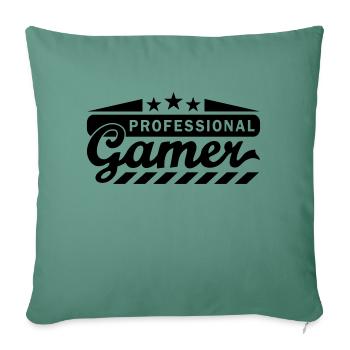 Pro Gamer (lettrage) - Housse de coussin décorative 45 x 45 cm - vert sapin - Devant