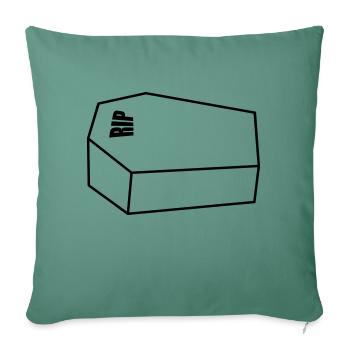 Closed Coffin RIP Rest In Peace Funeral - Sofa pillowcase 17,3'' x 17,3'' (45 x 45 cm) - cypress green - Front