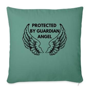 Protected by Guardian Angel - Sofa pillowcase 17,3'' x 17,3'' (45 x 45 cm) - cypress green - Front
