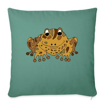 Frosch - Sofakissenbezug 45 x 45 cm - Tanngrün - Vorne