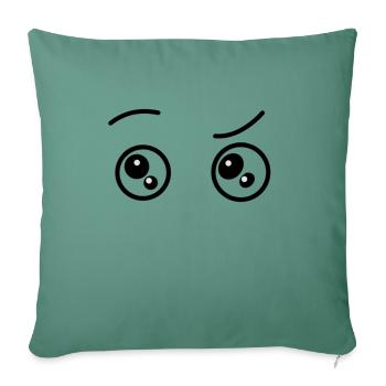 Cartoon Eyes - Sofa pillowcase 17,3'' x 17,3'' (45 x 45 cm) - cypress green - Front